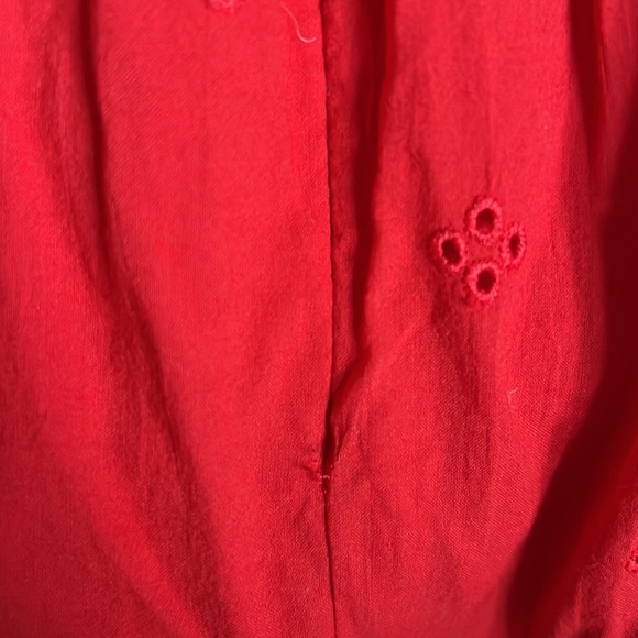 Zara Red Eyelet Dress - Size M - EUC - Picture 6 of 7